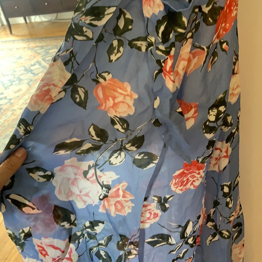 Silk floral maxi dress